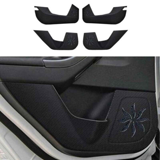 Inner Door Anti-Kick Panel Carbon Fiber Look Cover Trim for Ford Focus 15-2018