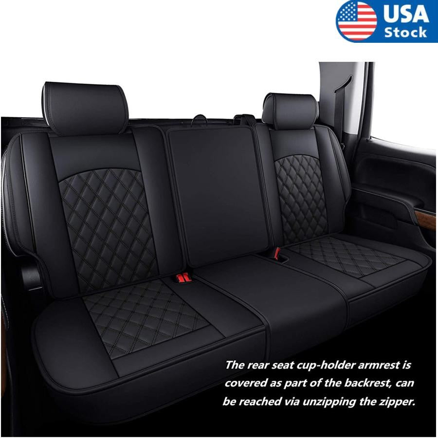 Car Full Set Car for Seat Cover PU Leather For Chevy Silverado for GMC for Sierra 1500 07-22 Q