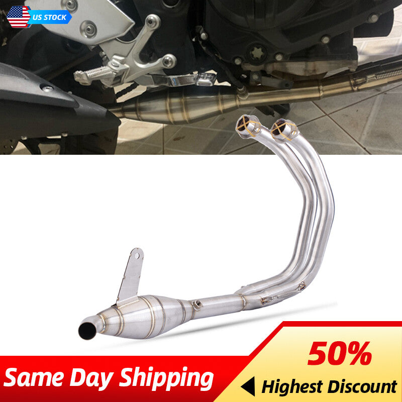 Modified Exhaust System Front Header Link Pipe for Yamaha YZF R3 MT-03 R25 MT-25