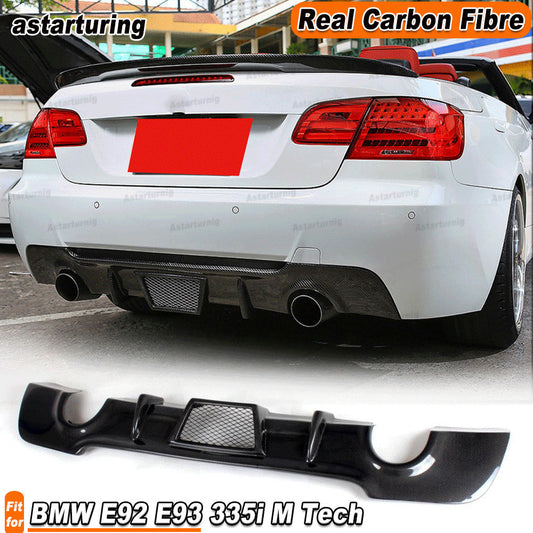 REAL CARBON Rear Bumper Diffuser Lip for BMW 3Series E92 E93 335i M Tech 2008-11