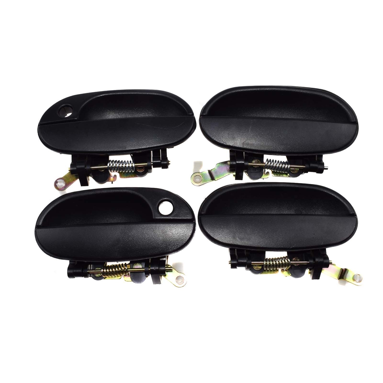 Door Handle Outside Fits 1995 - 1999 for Hyundai Accent Front and Rear Left 1 Piece Set of 4 - v