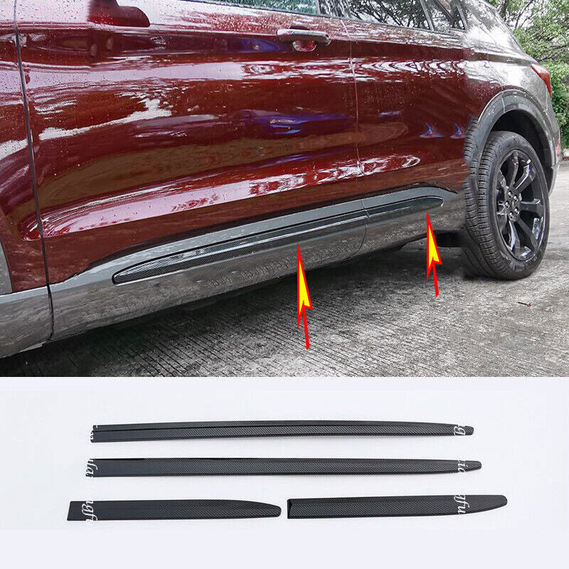for Ford Explorer 20-2022 carbon fiber ABS Side Door Body Cover Trim Guard Strip