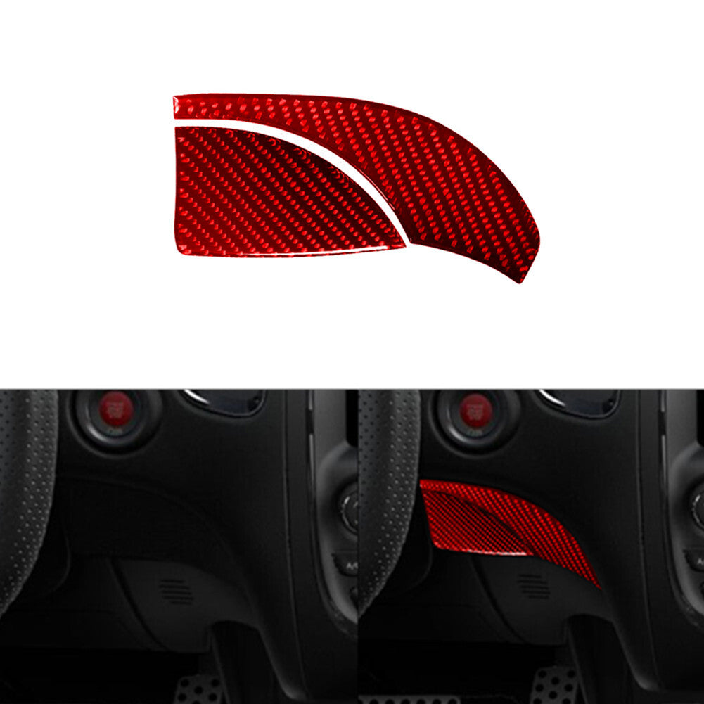 2Pcs Carbon fiber Door Handle Switch Cover Trim For Camaro 2016-2018 v