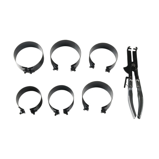 Automatic Adjustable Piston Ring Compressor Kit Piston Ring Clamp Compressor Tools - n