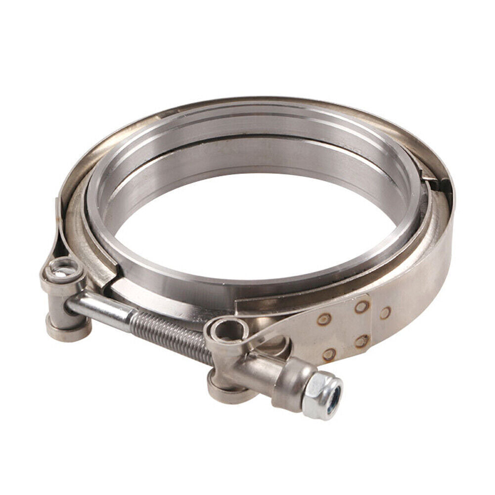 4'' V-Band Flange Clamp Kit Fit Turbo Exhaust Downpipes Mild Steel Flange