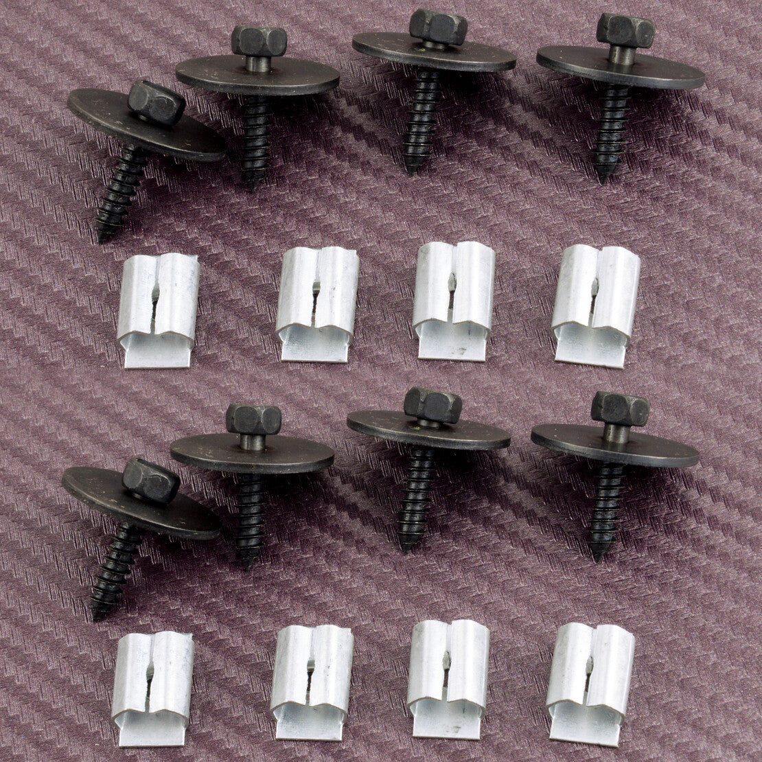 16pcs Undercar Shield Clip Nuts Sheet Metal Screws Fit for Mercedes W124 W125 v