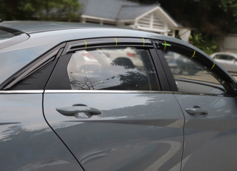 for Hyundai for Elantra 2021-2023 Black Window Visors Sun Rain Guard Vent Deflectors