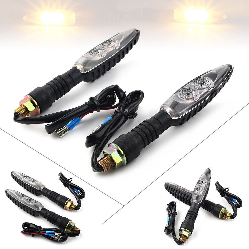 for Harley 2x 8mm for Mini 12V Motorcycle LED Turn Signals Indicators Blinker Lights Q