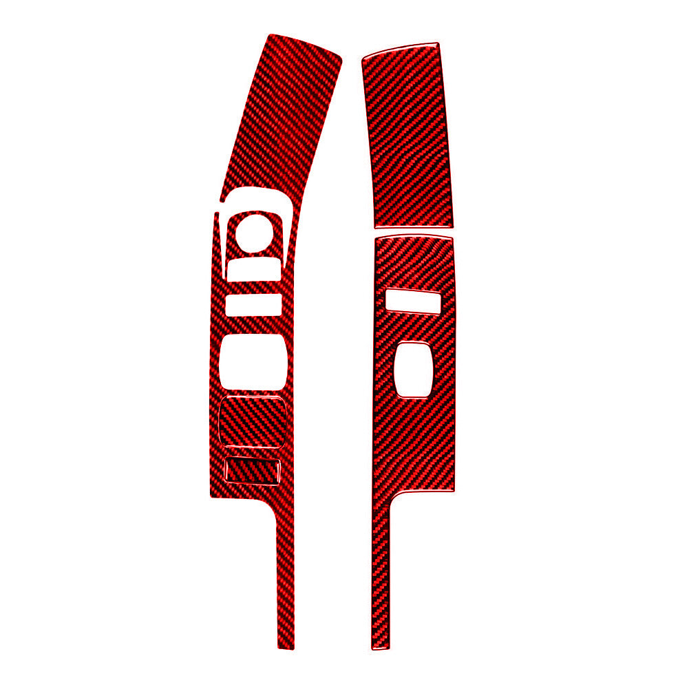 7X Red Carbon Fiber Rear Console Frame For Silverado/tahoe/ for sierra 2007-14 Type B v