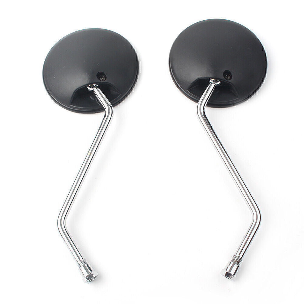 10mm Motorcycle Rear View Rearview Side Round Mirrors Fit for Yamaha Universal Motor Q