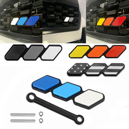 for Toyota RAV4 Tri 3 color Front Grille Cover Badge Emblem Car Decoration Q