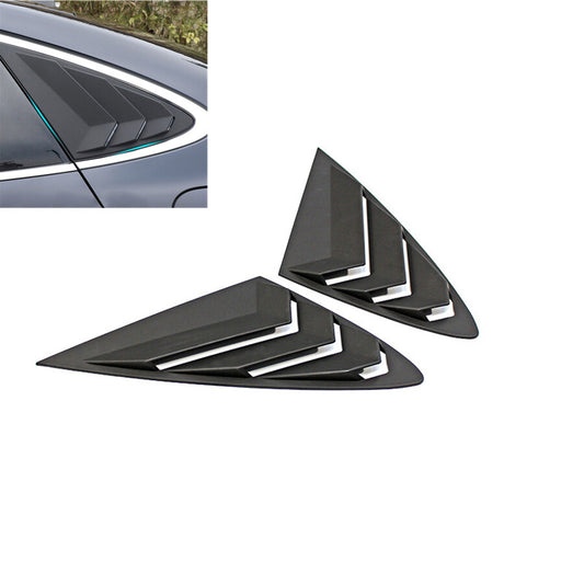 Pair Rear Side Vent Window Louver Cover Matte Black For 2020-2023 for Hyundai Sonata