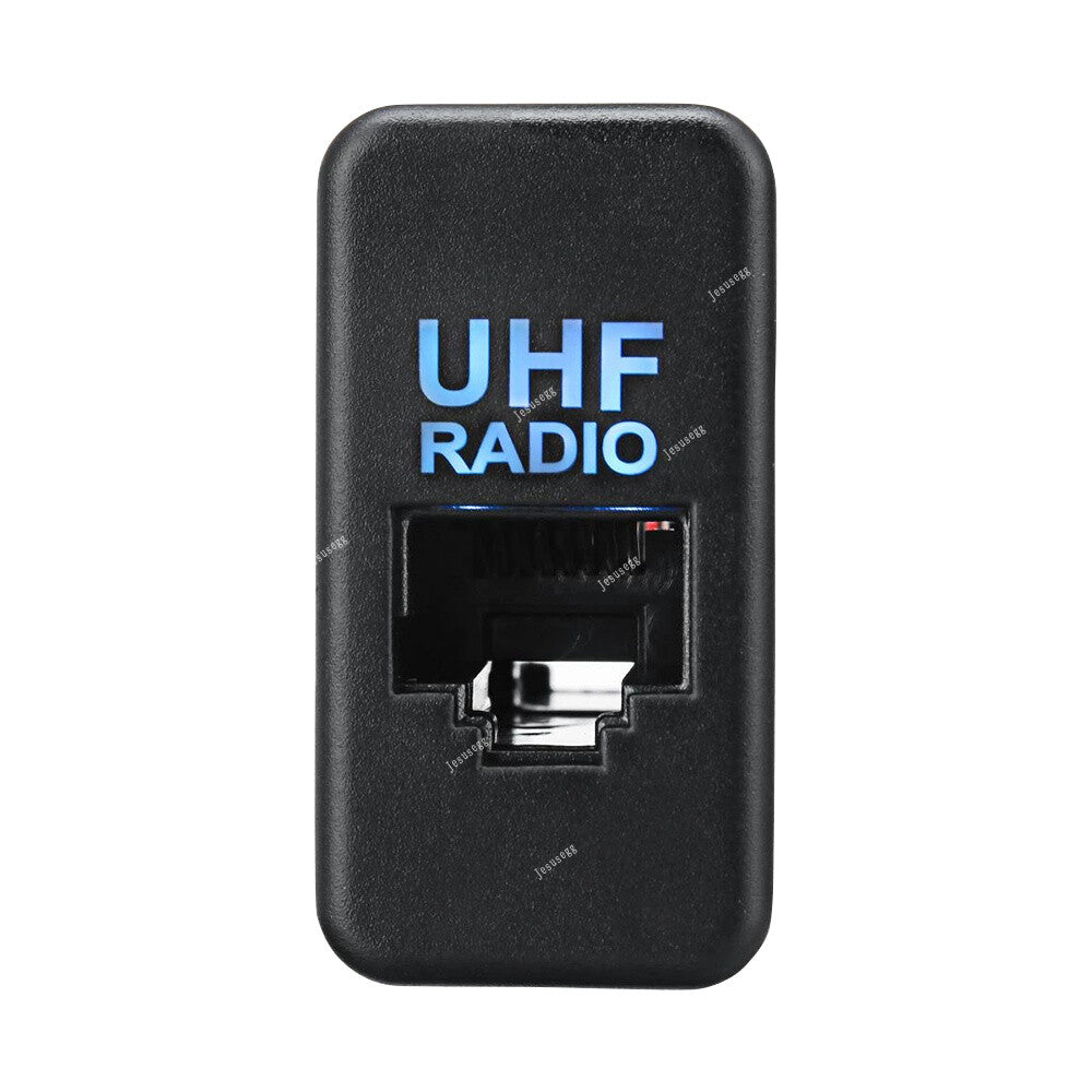 RJ45 UHF Radio Switch Panel Dash Socket for Toyota Prado Hilux Landcruiser Blue