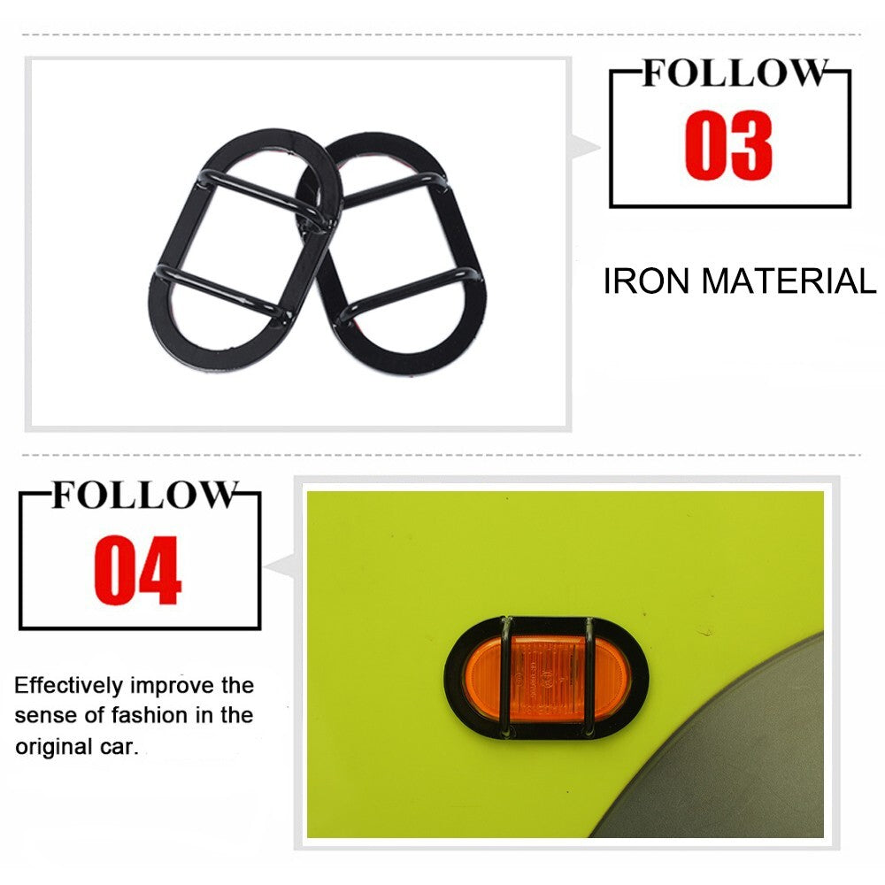 Side Fender Turn Signal Light Lamp Cover for Suzuki for Jimny 2019-2023 Iron Black