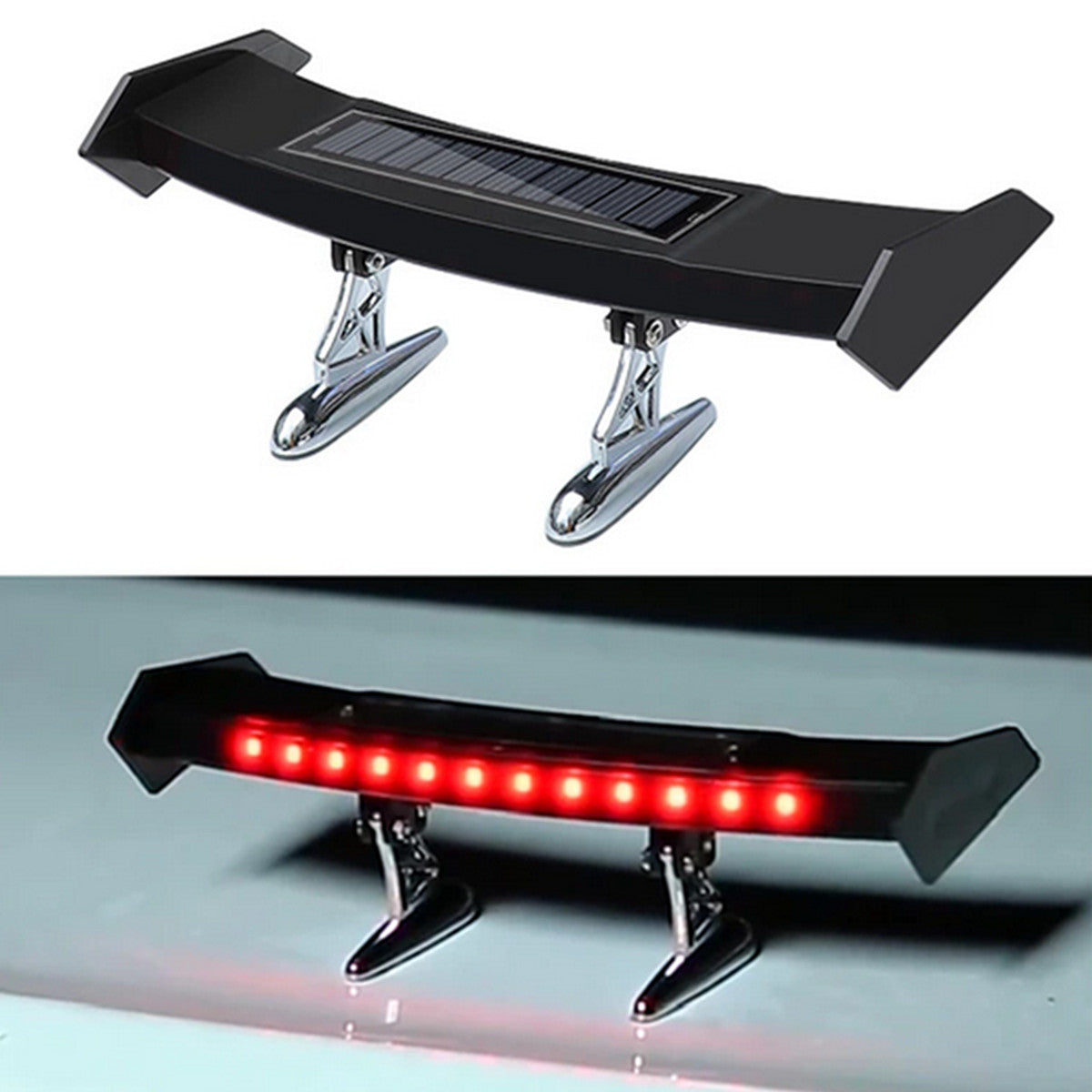 LED Car Tail Light Wing Flashing Warning Lamp Black Accessory With for Smart Sensor