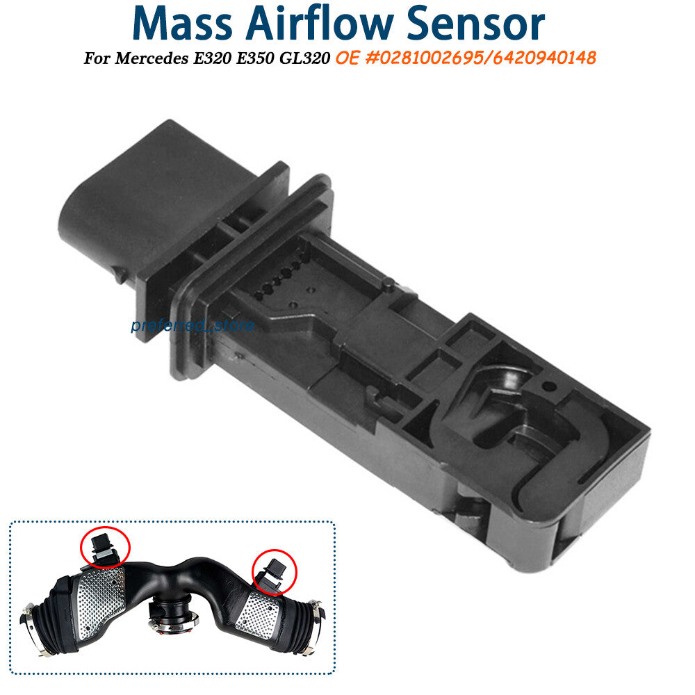 Mass airflow sensor suitable for 0281002695 E320 E350 ML320 GL320 R320- v