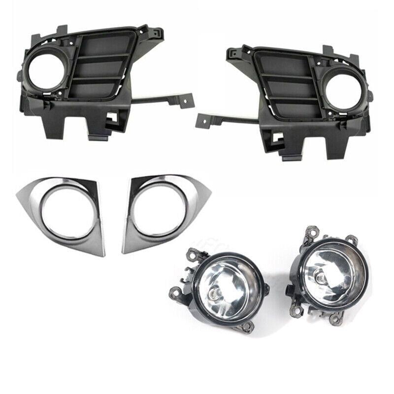 RH+LH For 2011-2014 for Acura TSX Front Bumper Fog Light DRL Assembly Driving Lights