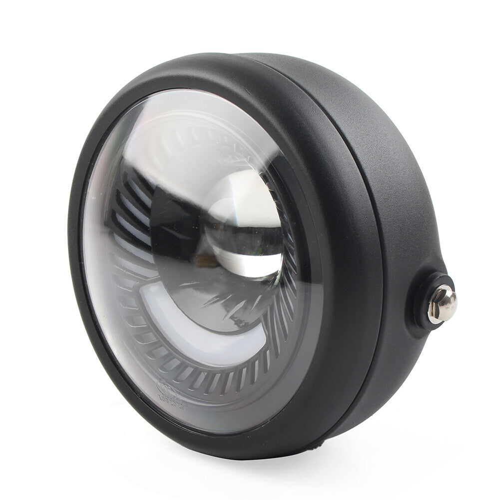 5-3/4 Switchback Amber White LED Halo DRL Turn Signal Angel Eye Headlight