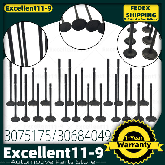24 intake and exhaust valves suitable for Volvo XC90, XC60, V70, S80 3.2 B6324S B6324S5- n
