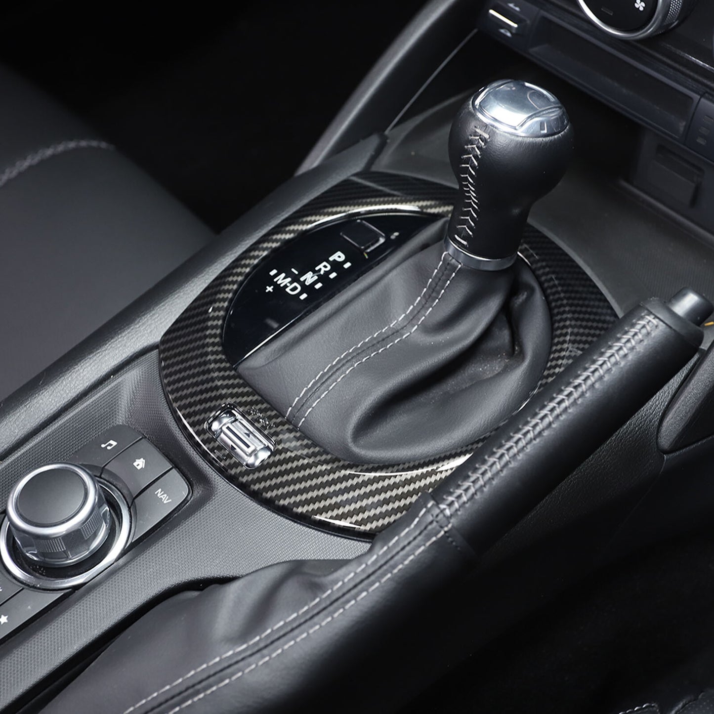 Carbon Console Transmission Control Gear Selector Kit for C8 for Corvette Z06 20-23- v