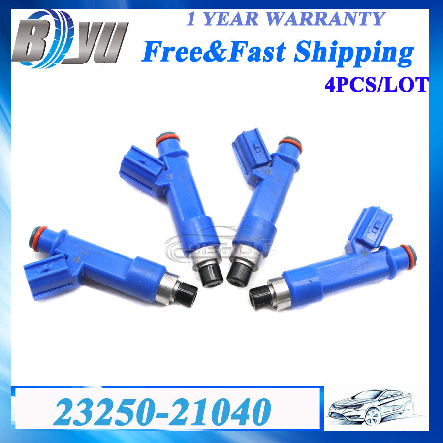 4Pcs New Fuel Injectors 23250-21040 for Toyota Yaris 1.5L 2006-17 for Corolla 1.8L