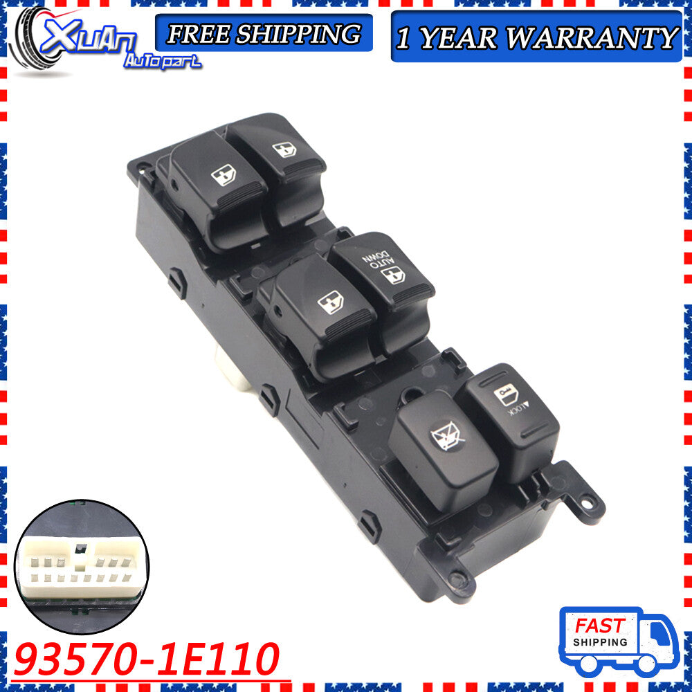 One main power control window switch 93570-1E110 for modern accents 2007-2010- v