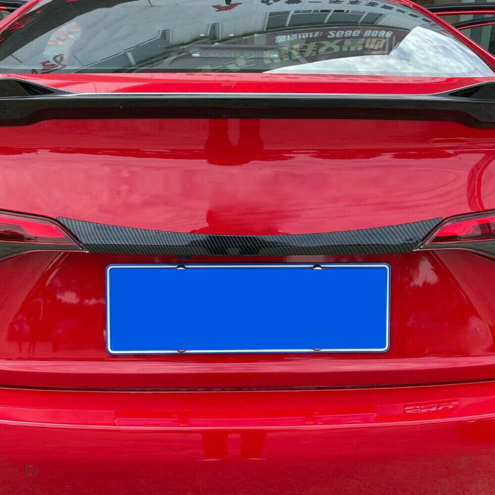 for Honda for Civic Sedan 2022-23 Carbon Fiber Rear Trunk Tailgate Middle Cover Trim