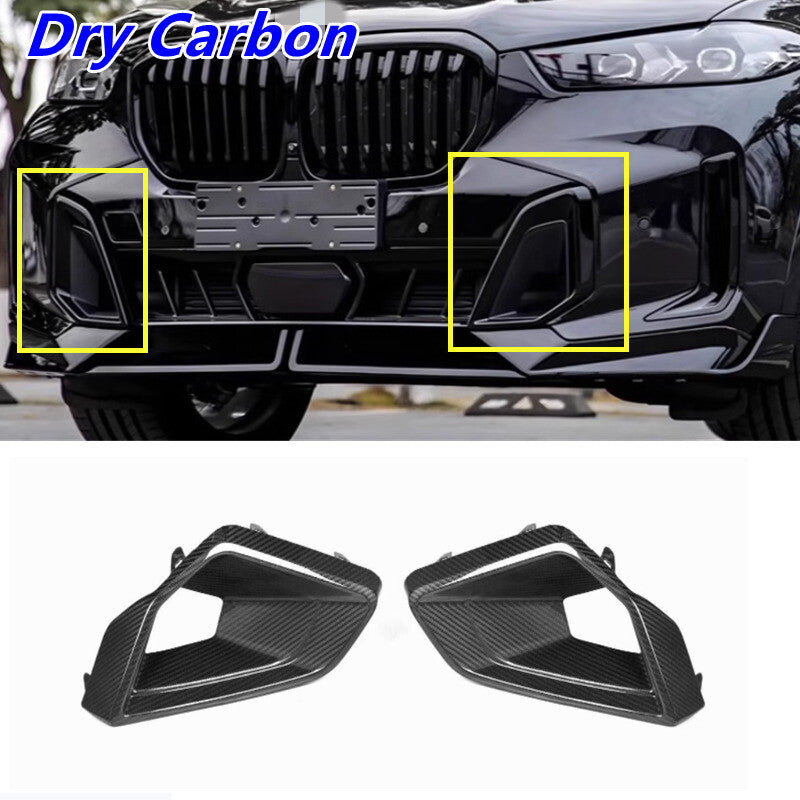 Carbon Front Bumper Lower Vent Trim For X5 G05 M60i LCI X5 M Sport 2024Up n