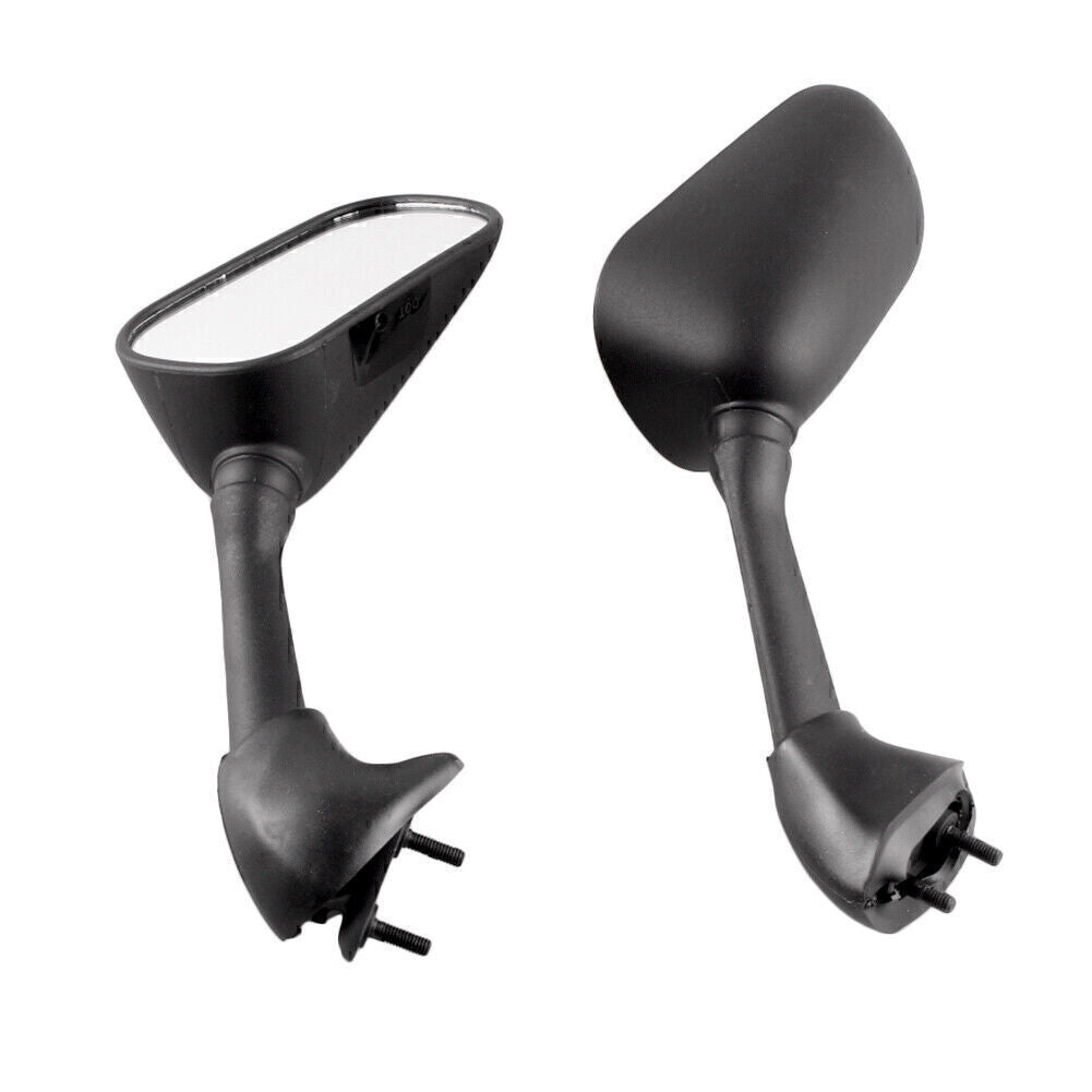 Black ABS Pair Motorbike Rear Wing Rearview Mirror Fit for Yamaha YZF R6 2001 2002 Q