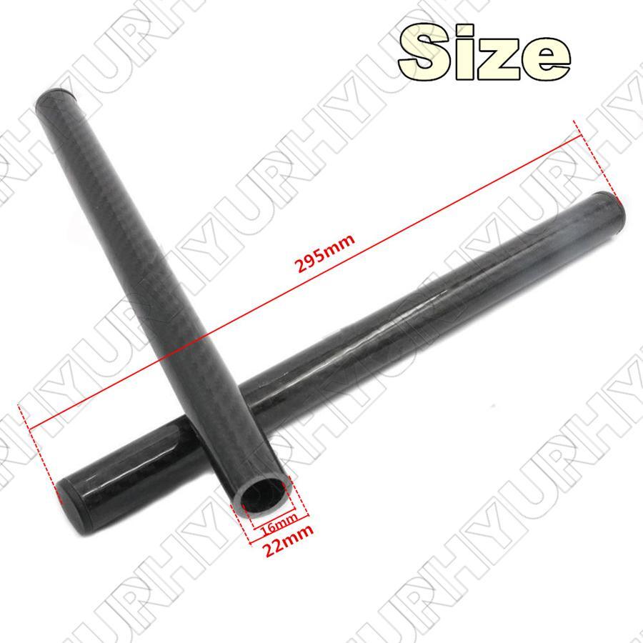 2× Carbon Fiber Bar Diameter 22mm 7/8 Motorcycle Clip-On Grips Tube Handlebars Q