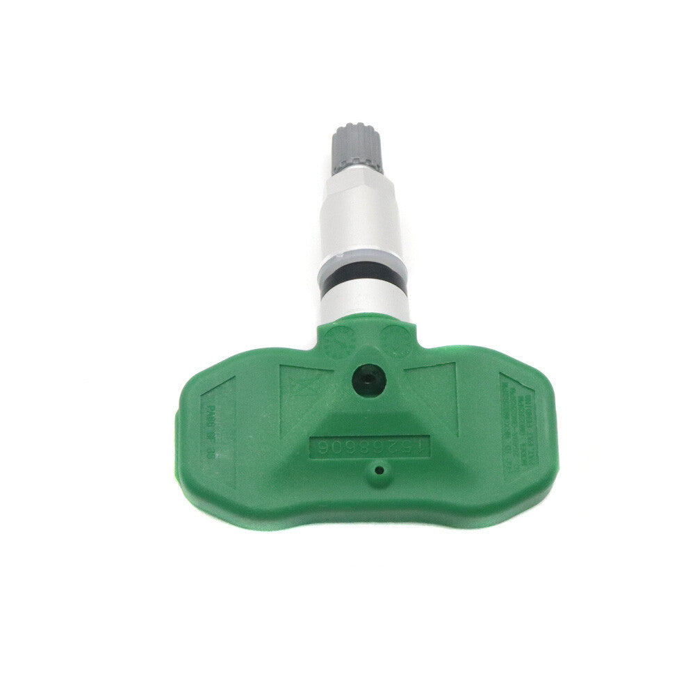 Four new green tire pressure sensors (TPMS 15268606) for GM for Cadillac CTS and for Buick for Chevrolet .