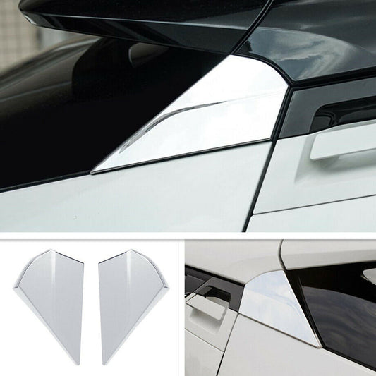 2X ABS Chrome Rear Window Spoilers Wing Cover Trim For 2018-2022 for Toyota CHR C-HR