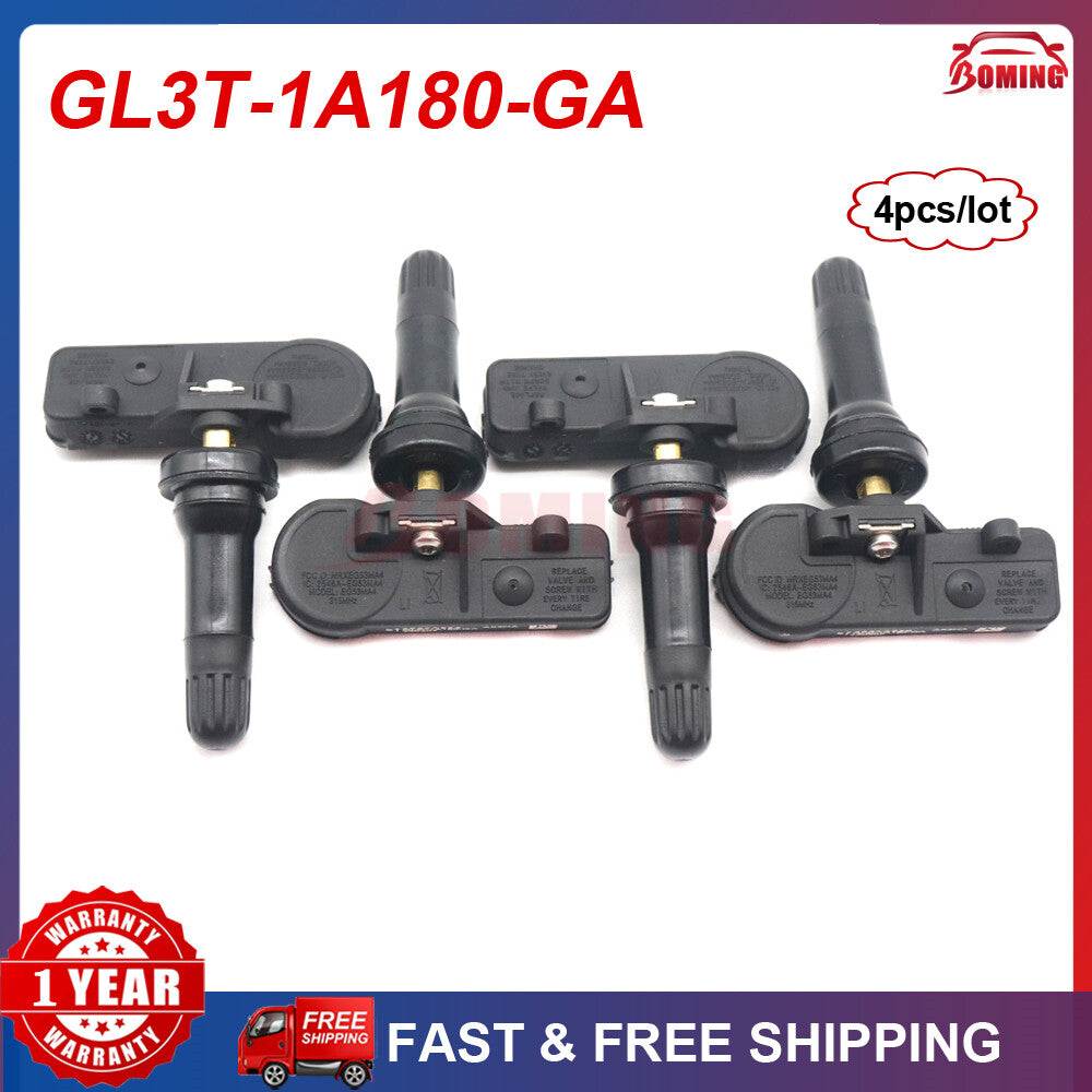 (4) New TPMS Tire Pressure Sensor GL3T-1A180-GA for Ford F-150 REG/EXT 2018-2019