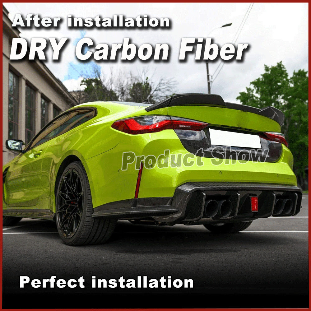 Fit for BMW 4 Series G82 M4 2021-2022 Dry Carbon Rear Bumper Splitters Flaps Lip