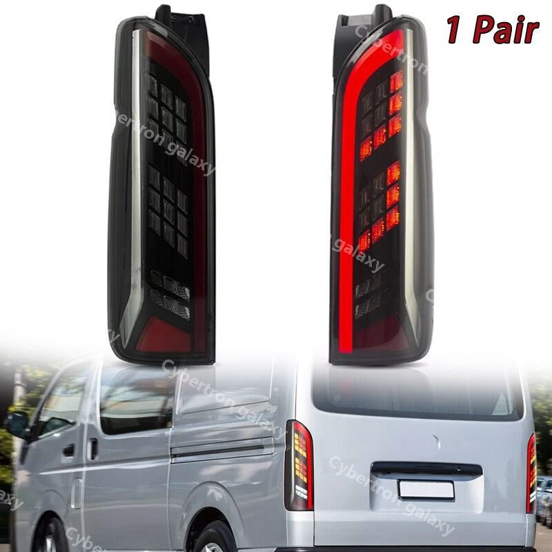 Somked Brake Lamps LED Rear Tail Lights for Toyota Hiace Commuter Van 2005-2018