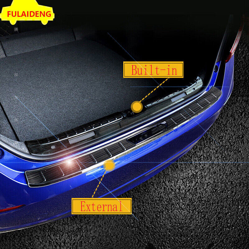 for Honda Accord 2018-2022 Black steel Rear Door Protector Sill plate cover 2Pcs