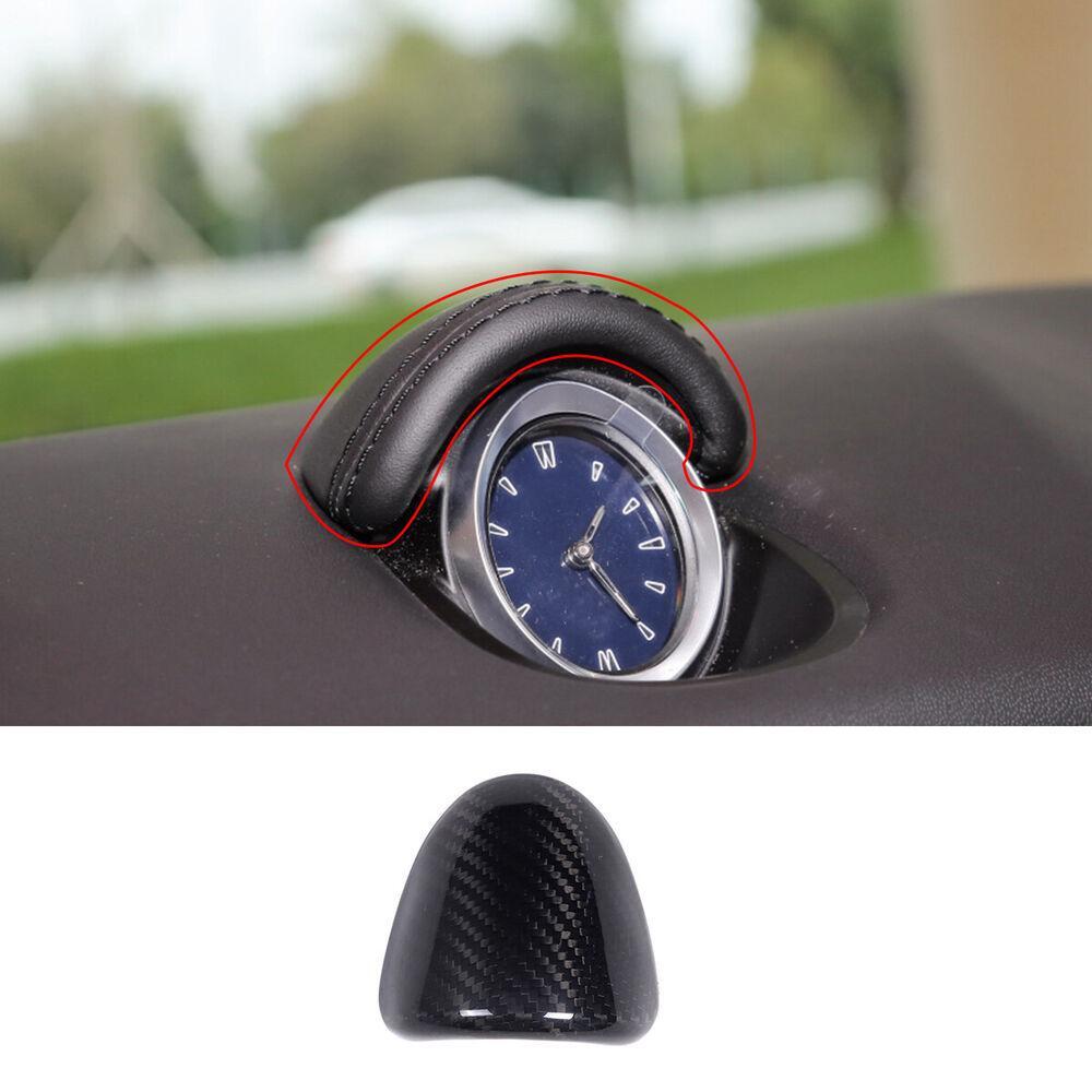 Real Carbon Fiber For 2014-2022 for Maserati Ghibli Center console clock cover Trim