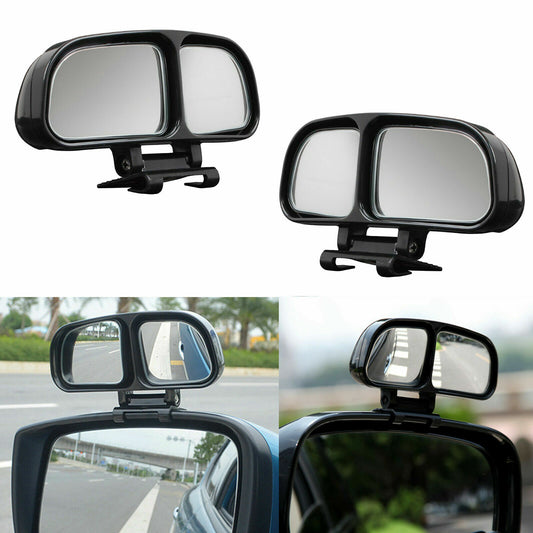 2pcsDUAL Adjustable Blind Spot Mirrors Wide Angle Rear View Convex fit Car Truck