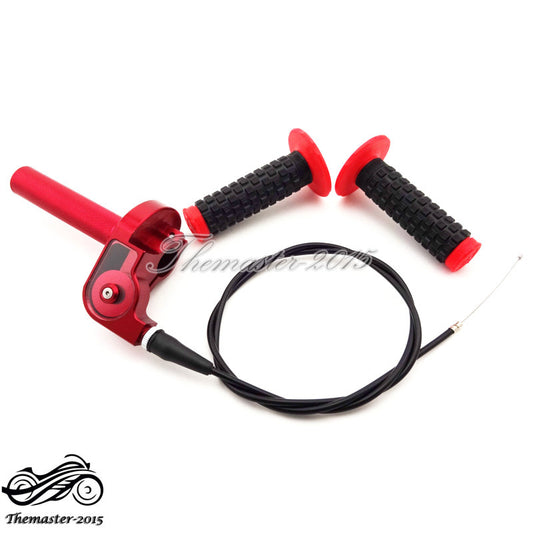 Aluminum Twist Throttle Grips Cable for Honda XR XL CRF 70 80 100 200 Dirt Bike Q