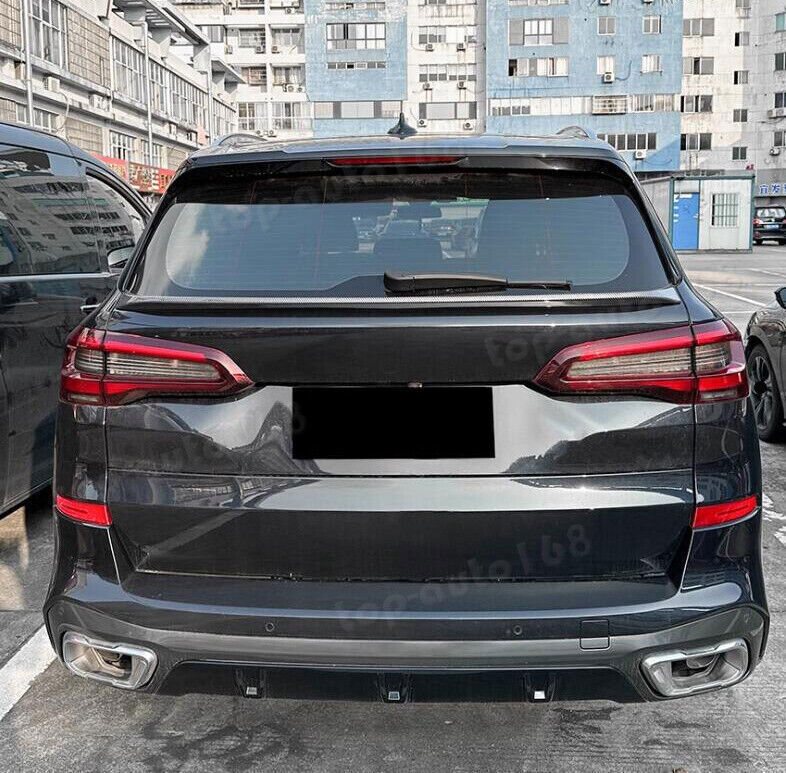 Carbon Fiber Pattern Rear Door Spoiler Middle Wing for BMW X5 SUV G05 2019-2023