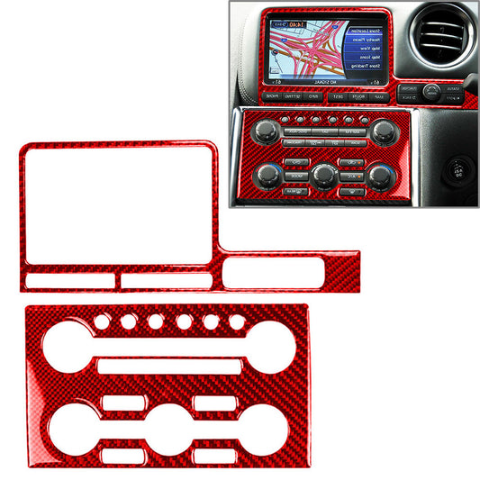 RHD Central Control Navigation Panel Cover Trim for Nissan GTR R35 2008-2016 Red