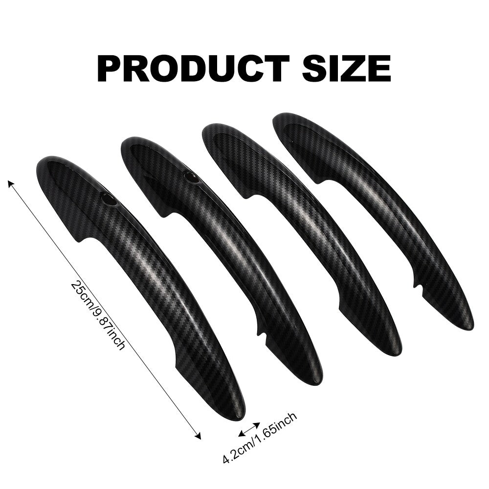 4xCarbon Fiber Color Car Door Handle Covers w/Hole for BMW for Mini F54 F55 F56 F60