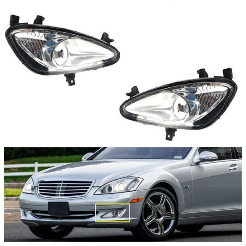 1Pair Front Left+Right Fog Lamps for Mercedes-Benz S550 S600 W221 2007-2009