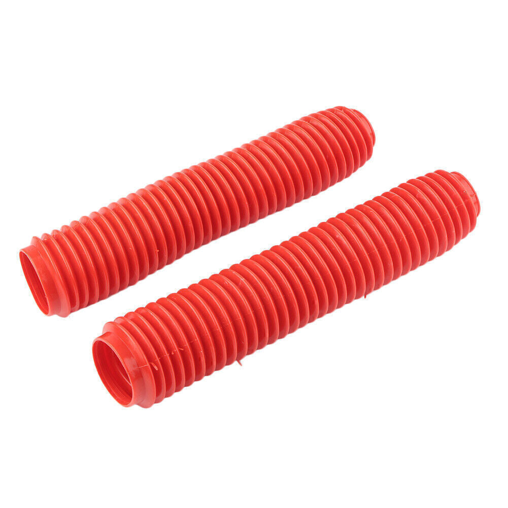 For Motor Dirt Bike Red 2x 360MM Fork Dust Covers Gaiters Boots Shock Rubber