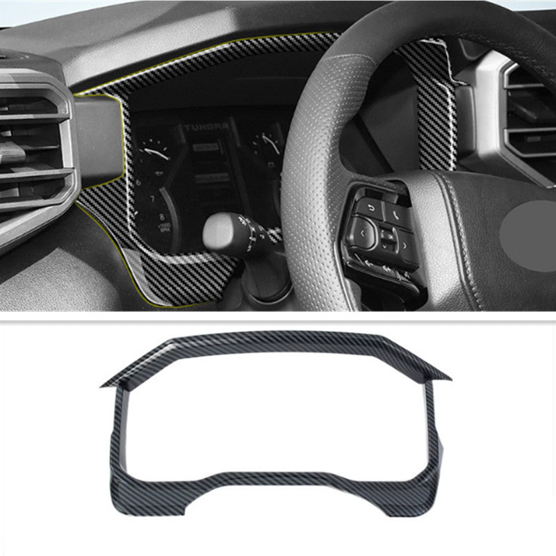 Carbon fiber interior dashboard panel frame trim suitable for Toyota Tenderra 2022 2023