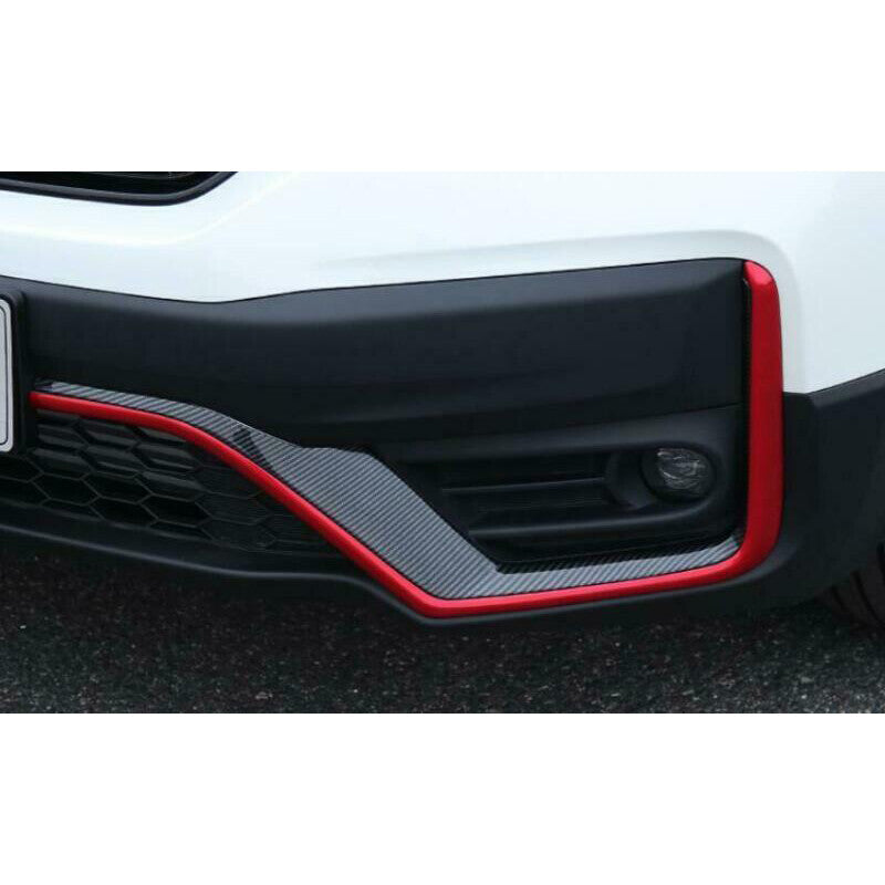 for Honda CR-V 2020-2022 Red Carbon Fiber Front Bumper Lower Strip Guard Trim