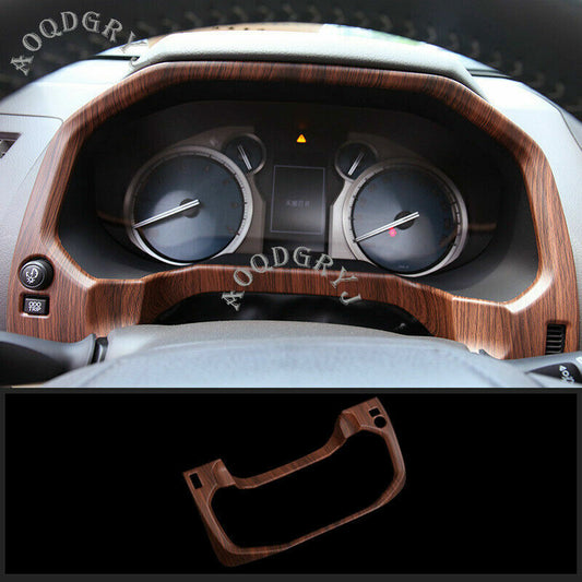 for Toyota Prado 2018-2021 Wood grain ABS Console Dashboard Molding Frame Trim
