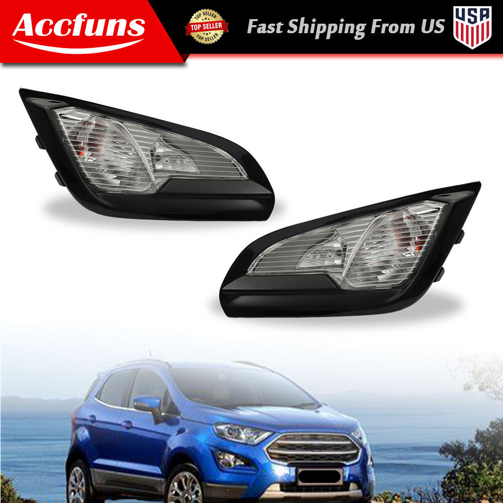 Front fog lights with light cover bezel trim available on 2018-2022 EcoSport L+R pairs n