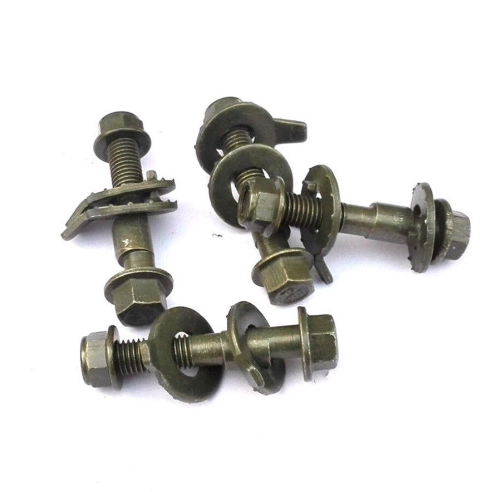 4x Steel Car Wheel Alignment Camber Bolt Screw with Anti-slip Gasket Repair Tool n