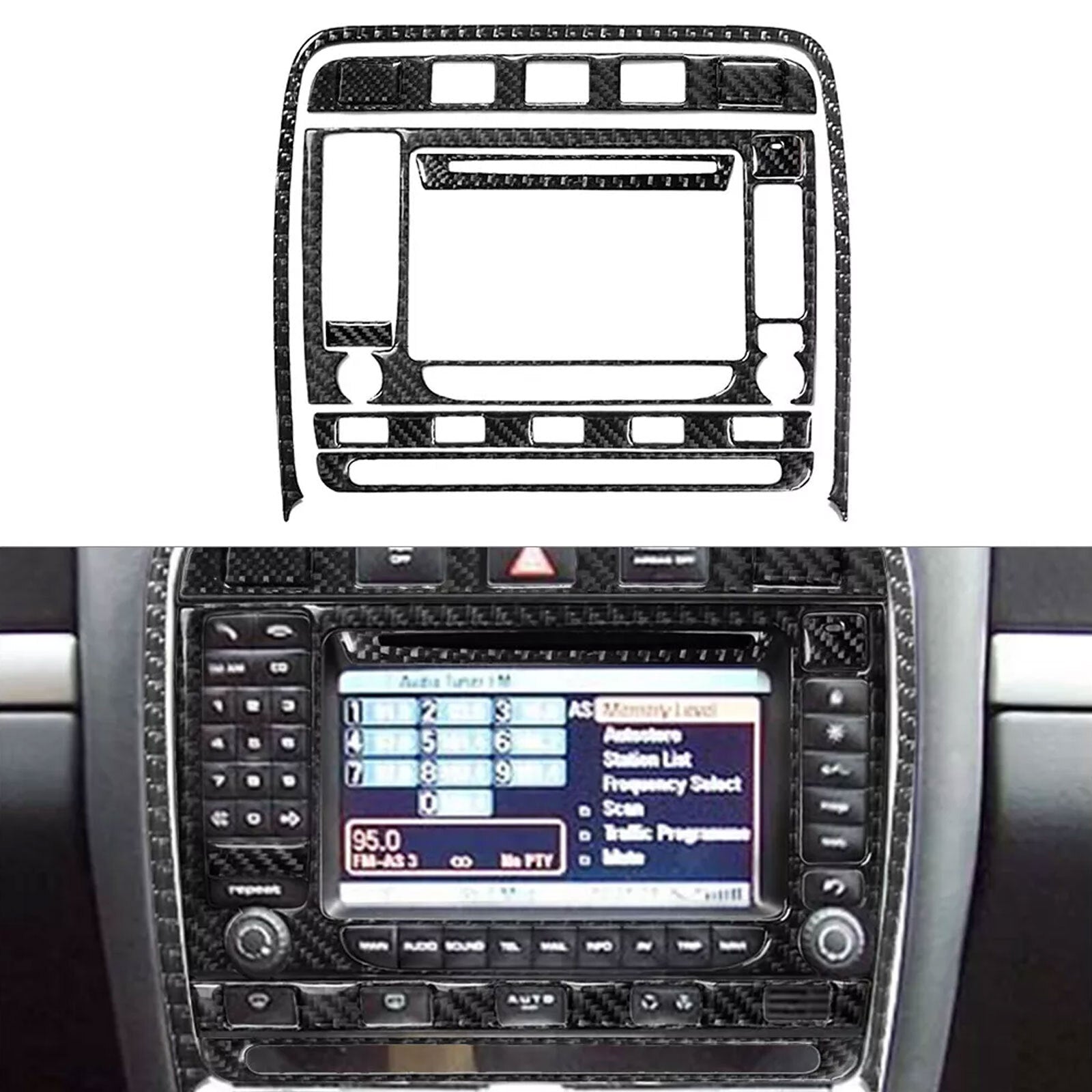 for Porsche for Cayenne 2003-10 43Pcs Carbon Fiber Full Interior Cover Trim Kit